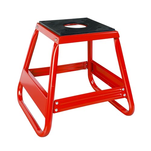 Motorcycle Stand Lift Dirt Bike Stand, Universal Panel Dirtbike Stand Jack Fit for Yamaha Honda Kawasaki, 1000LBS Capacity Removable Maintenance Motocross Stand Red