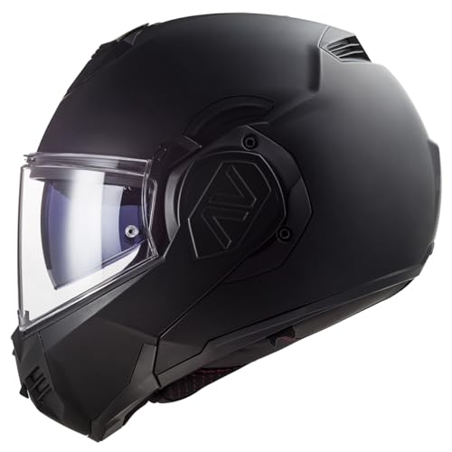 LS2 Helmets Advant Modular Helmet (Noir Matte Black - Large)