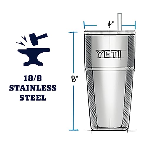 YETI Rambler 26 oz Straw Cup, Vacuum Insulated, Stainless Steel with Straw Lid