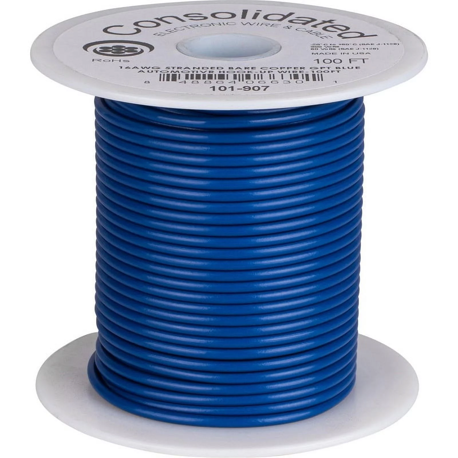Consolidated 16 AWG Stranded Copper GPT Blue Automotive Hook-Up Primary Wire 100 ft.