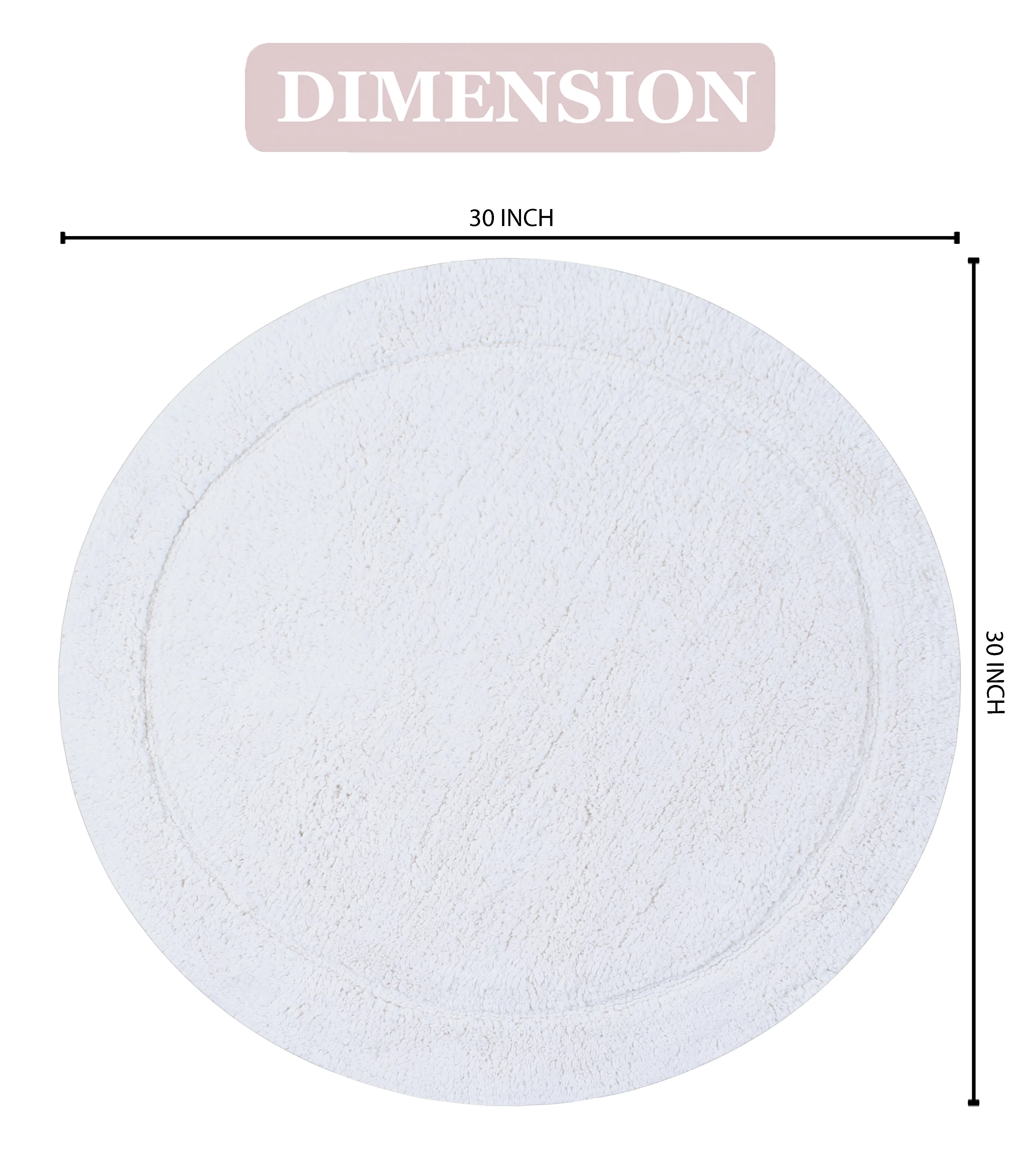 Home Weavers Waterford Collection 100% Cotton Tufted Bath Rug, Extra Soft and Absorbent Bath Rugs, Non-Slip Plush Bath Carpet, Machine Wash, bath rug for Bathroom, 30