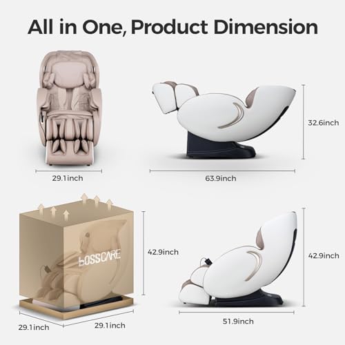 Zero Gravity Massage Chair for Wo-Man 3D Full Body Airbags Shiatsu Massaging Chairs - SL Track AI APP Body Scanning Heating Recliner