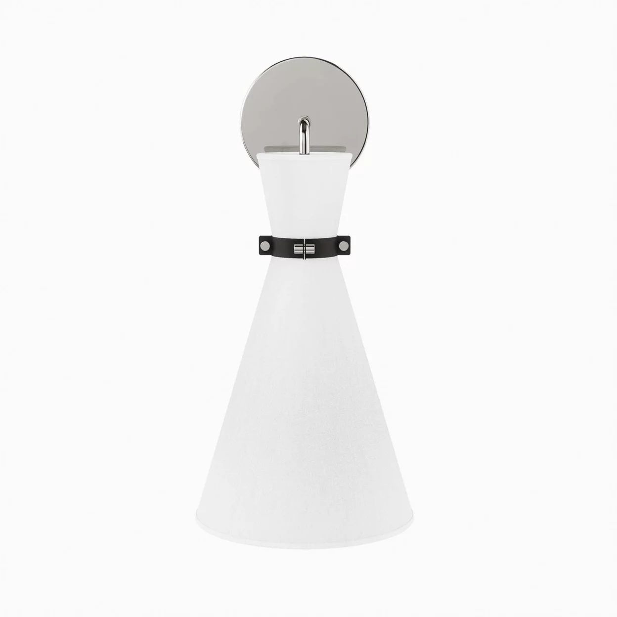 Starlight 1-Light Wall Sconce White Polished Nickel
