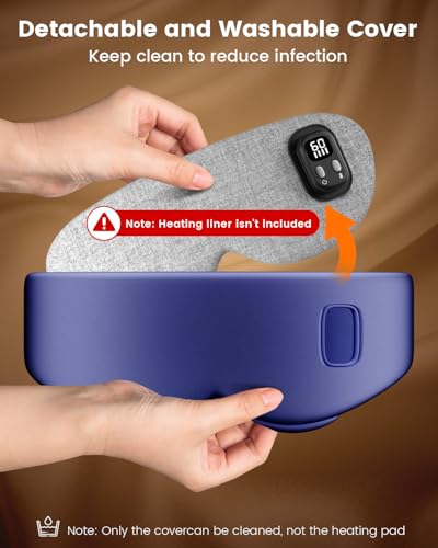 Heated Eye Mask - Cordless Eye Mask for Dry Eyes, Eye Relief, Improved Sleep, Timed Shutdown, 4 Temperature, Washable Eye Heating Pad for Travel, Christmas Gifts for Women Men - Pink