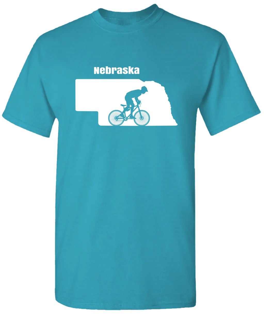 Nebraska Mens Cyclist Shirt Durable Mtb Rider Gear Short Sleeve Bike Tops