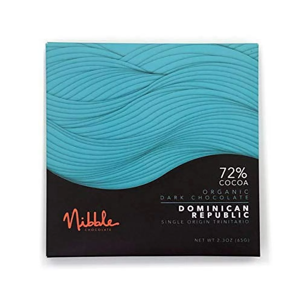 Chocolate Dominican Republic 72% | 3 Pack | Certified Organic | Vegan | 2 Ingredients | Gluten & Soy |