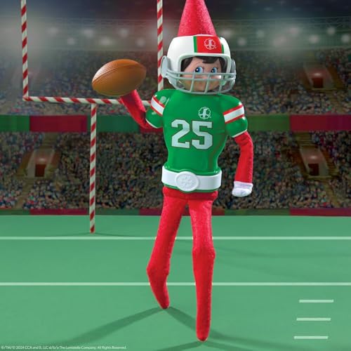 The Elf on The Shelf Boy Scout Elf Box Set (Blue Eyed), Storybook and Touchdown Tidings Football Outfit Accessory Set [Multi-Item Bundle]