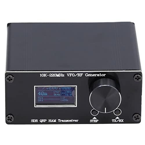 Radio Transceiver, SDR QRP HF Transceiver 10kHz to 220MHz VFO Generator Superheterodyne Receiver with Bar Graph Indicator, High Stability HAM Variable Frequency Oscillator