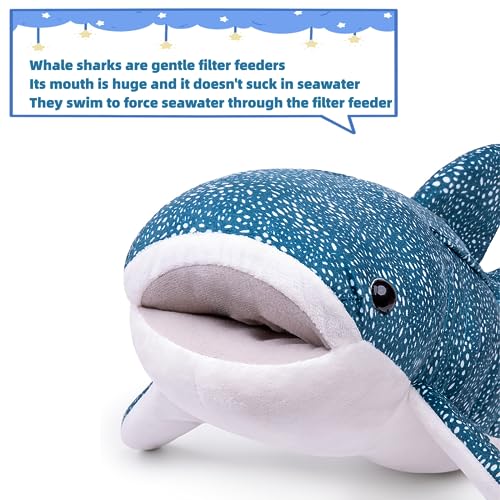 FRANKIEZHOU Simulation Giant Whale Shark Plush,Stuffed Animal,Plush Toy,Soft Toy,Stuffed Toy,Cuddly Toys,Gifts for Kids,20 Inches