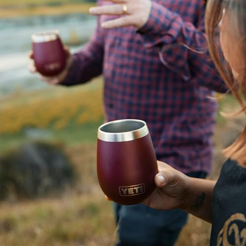 YETI Rambler 10 oz Wine Tumbler, Vacuum Insulated, Stainless Steel with MagSlider Lid, Navy
