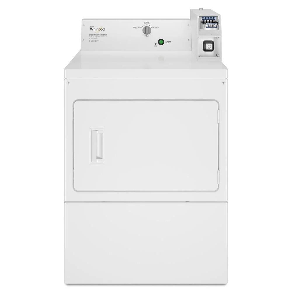 Whirlpool Cem2745f 27" Wide 7.4 Cu. Ft. Commercial Electric Dryer - White