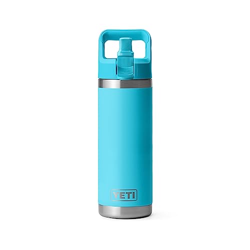 YETI Rambler 18 oz Bottle, Vacuum Insulated, Stainless Steel with Straw Cap, Beekeeper