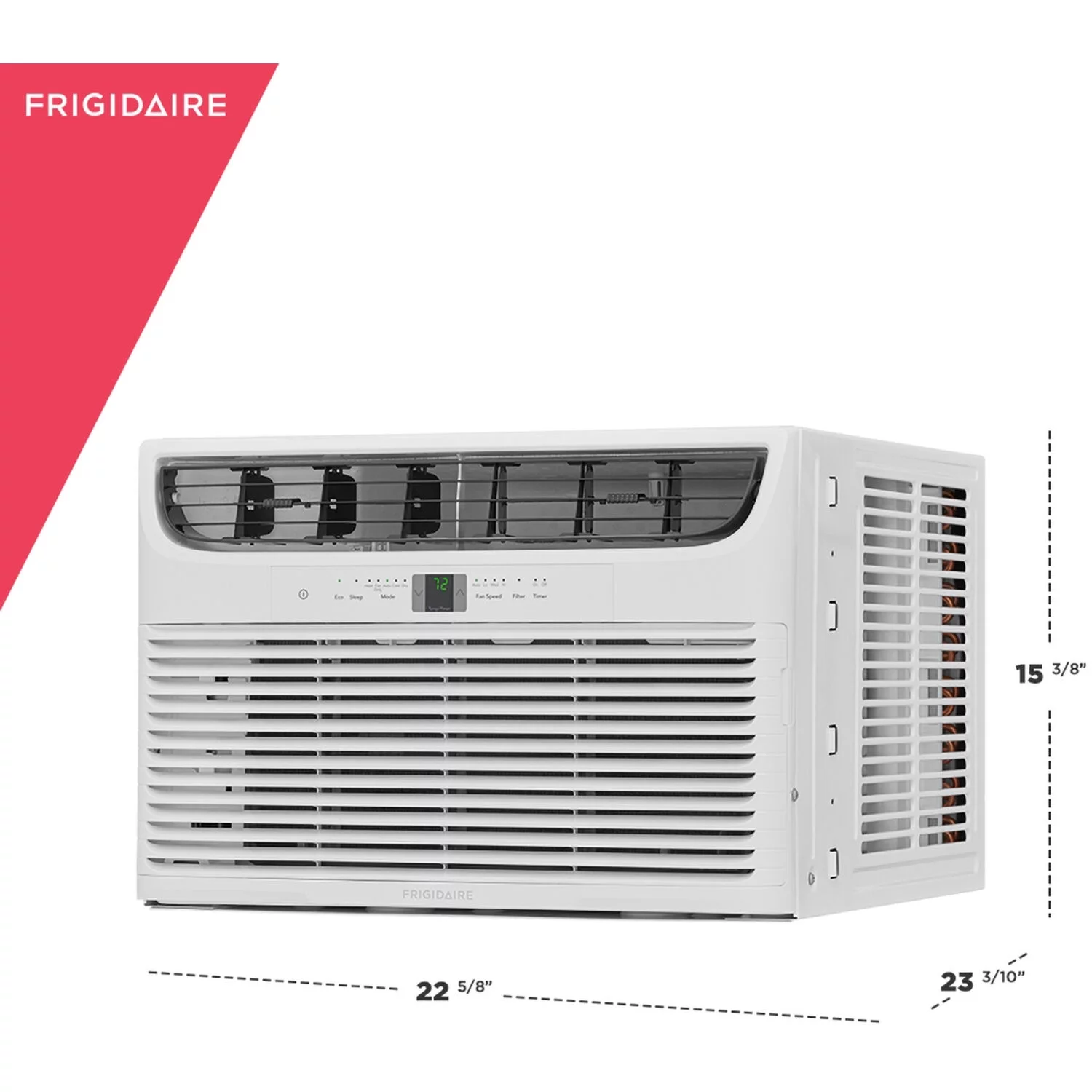 Frigidaire 11,000 BTU 500 Sq. Ft.  Window Air Conditioner with Heater, White, FHWH112WA1
