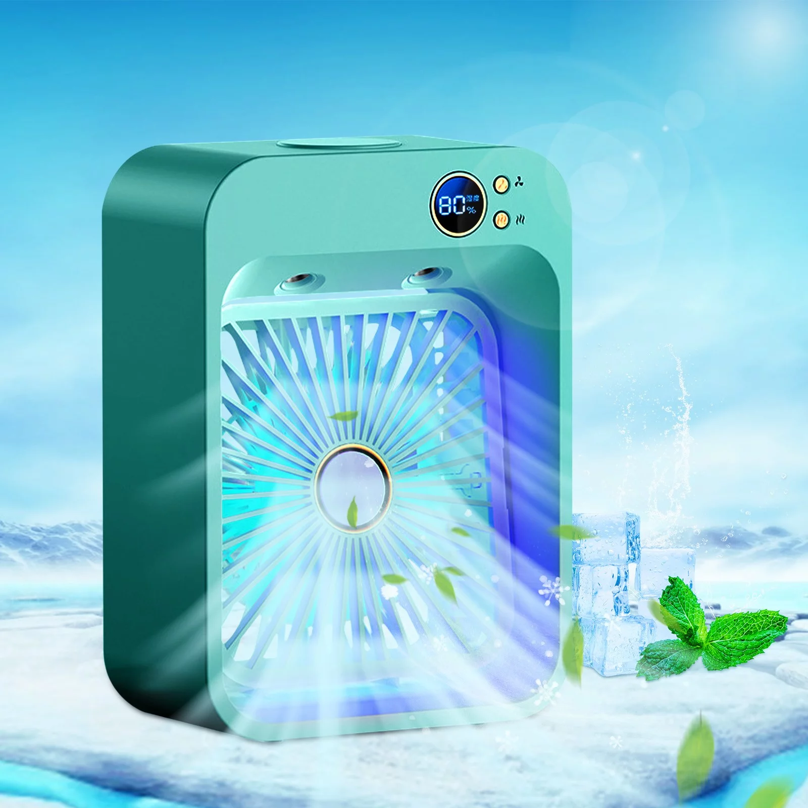 Back to School Savings! Feltree USB Mini Cooler Purification and Humidification Refrigeration Fan