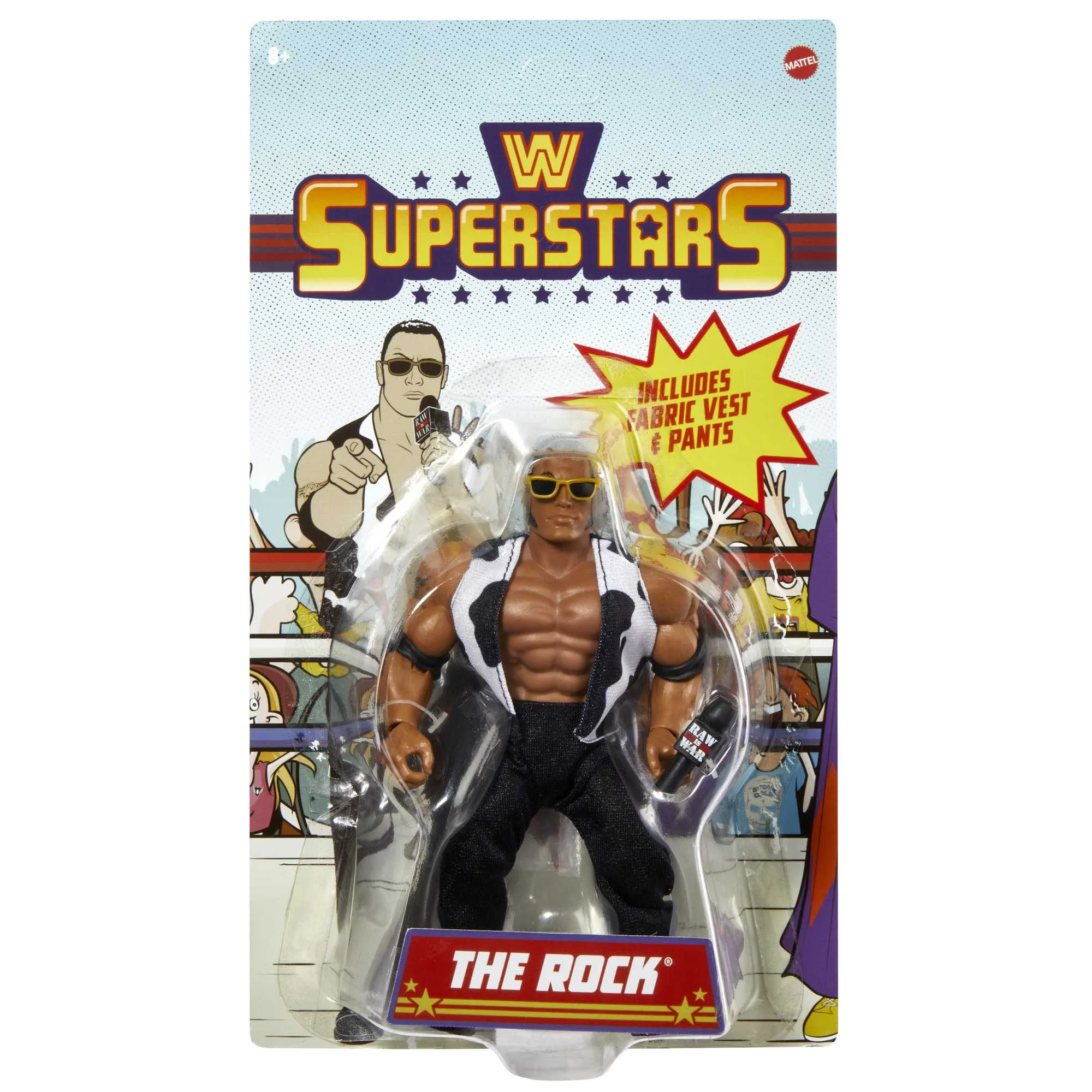 WWE Action Figures, Retro Superstars The Rock Figure, WWE Toys