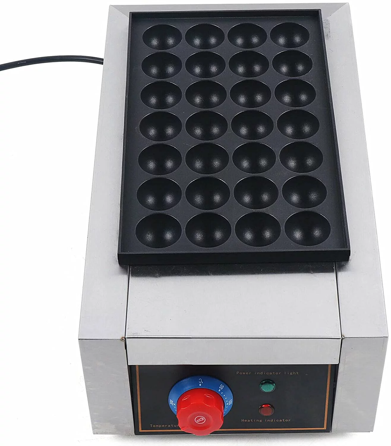 TFCFL 28 Holes Takoyaki Grill Pan Commercial Electrical Takoyaki Maker Not-Stick Takoyaki Machine Fish Ball Grill Stainless Steel Cooking Baking Mold 2000W