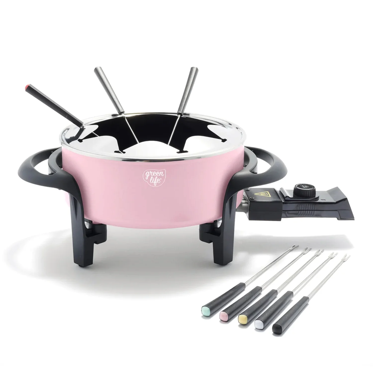 GreenLife Healthy Ceramic Nonstick Fondue Party Set | Pink