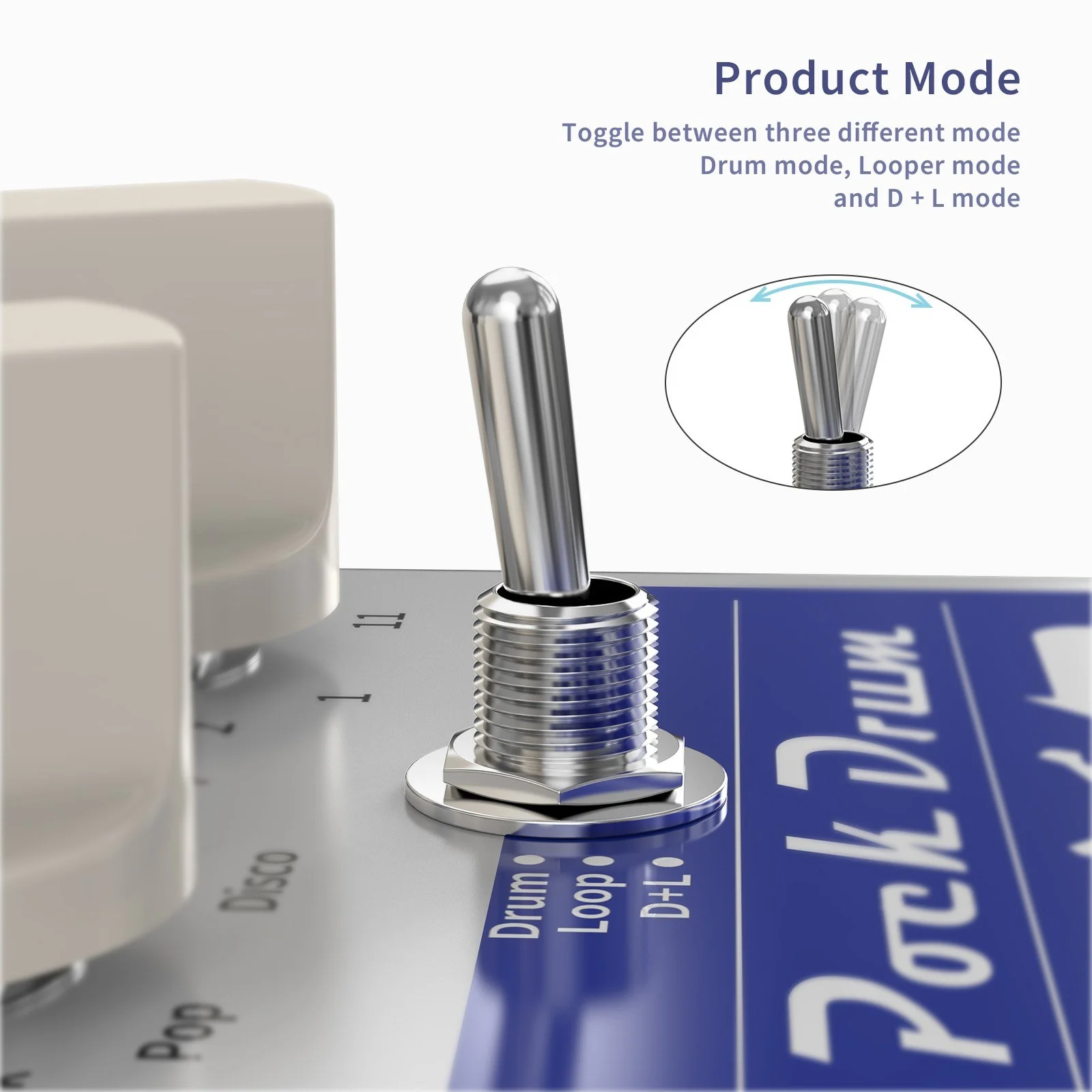 Shieny PockDrum Drum & Loop Guitar Effect Pedal 3 Modes 11 Drum Styles 11 Rhythm Types Built-in Looper Max. 20min Recording Unlimited Dub Tracks Tap Tempo