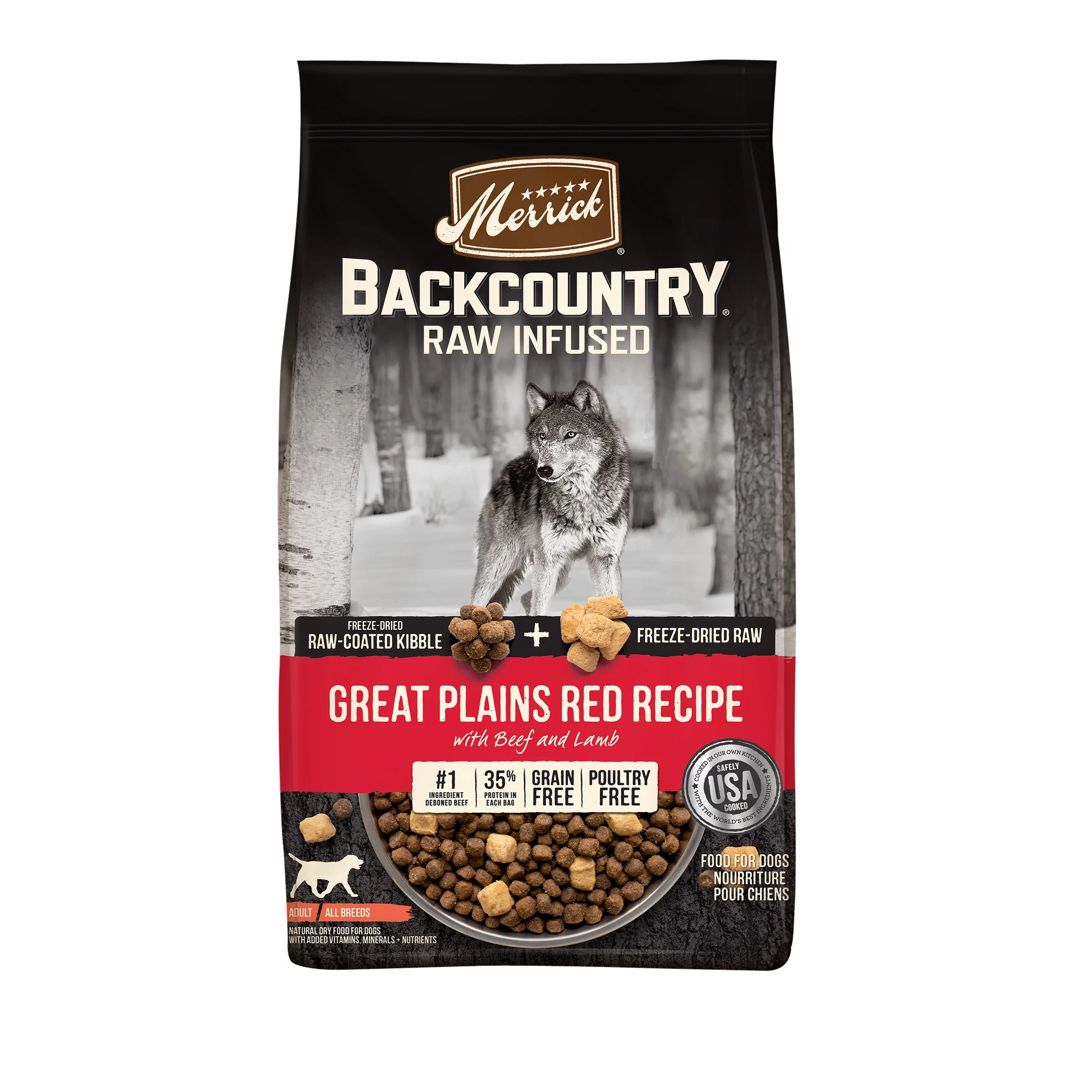 Merrick Backcountry Beef Lamb & Rabbit Dog Food, Grain Free, 4 lb Bag