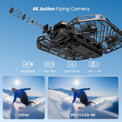 X1 PROMAX 8K Action Flying Camera, Foldable Drone with Camera with 42 KM/H Follow Speed, 10+ Fully Automatic Flight Modes, Fly Anywhere with OmniTerrain, SmoothCapture 2.0(Cycling Combo)