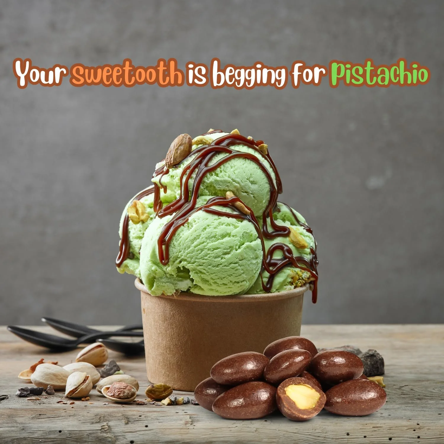 Milk Chocolate Covered Pistachios by It's Delish, 48 oz Jumbo Container,  Kosher Dairy Candy Nuts