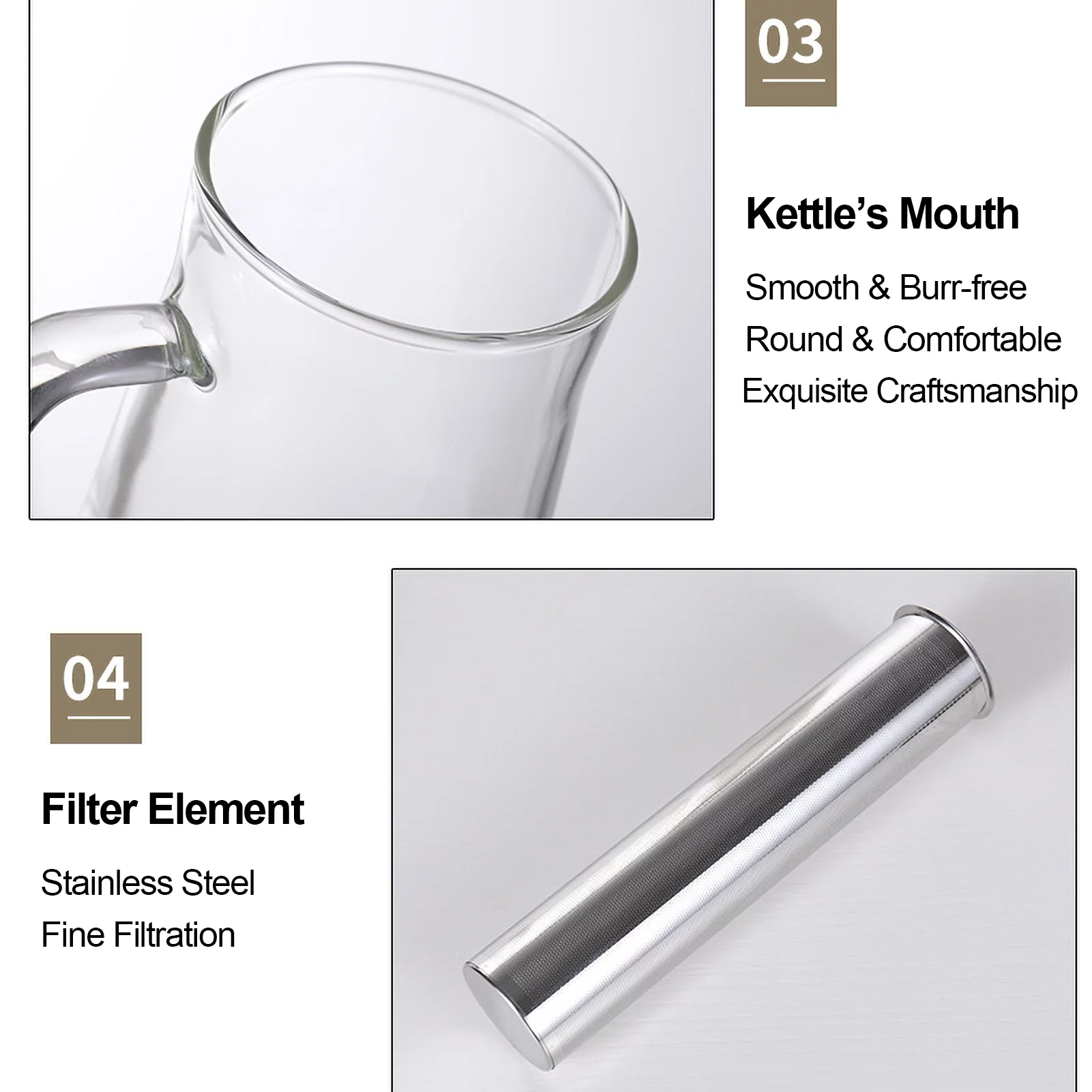 Cold Extraction Kettle Cold Brew Maker Cold Brew Coffee Kettle Iced Coffee Make Machine Glass Stainless Steel Airtight Cold Coffee Brew Maker Kettle