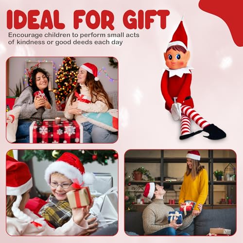 Quebec Naughty Elf Set - Boy & Girl Christmas Elf Figures, Santa's Little Helper Inspired, Soft Body, Vinyl Faces, 12 Inch, Couple