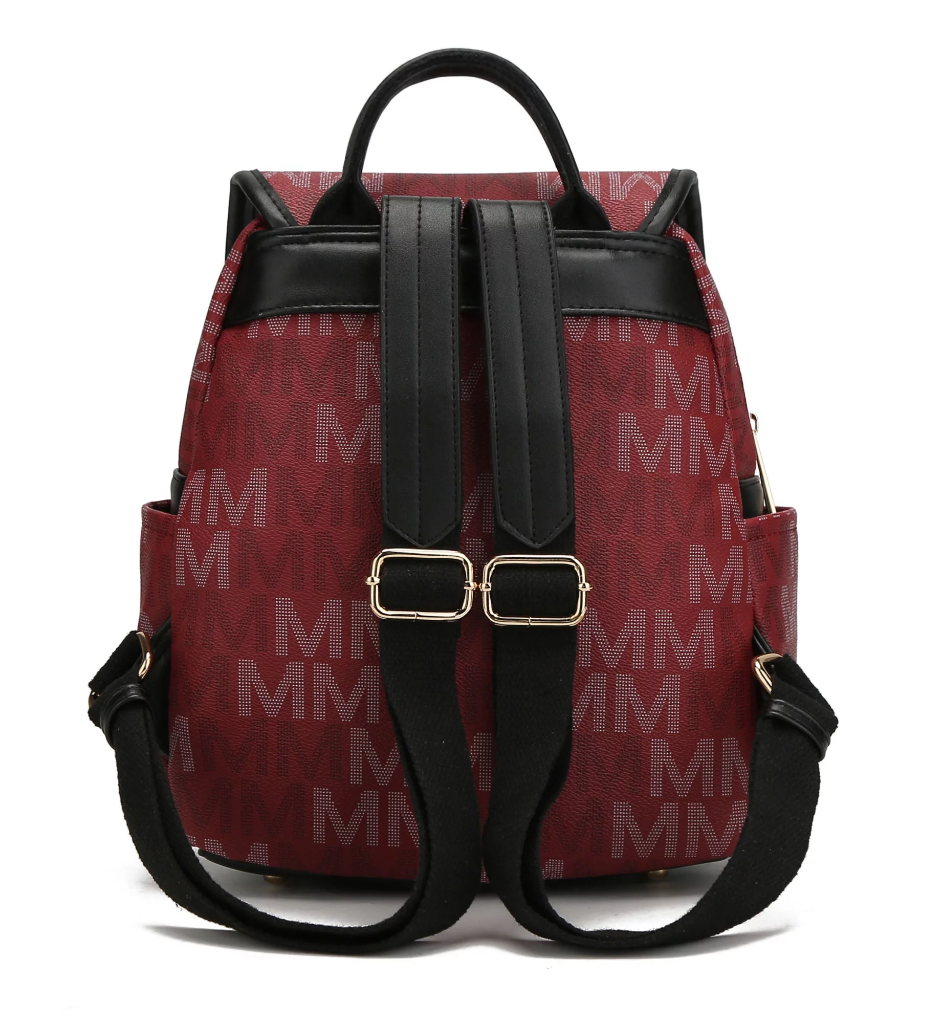 MKF Collection Drea Vegan Leather Women's Monogram Backpack by Mia K. - Black