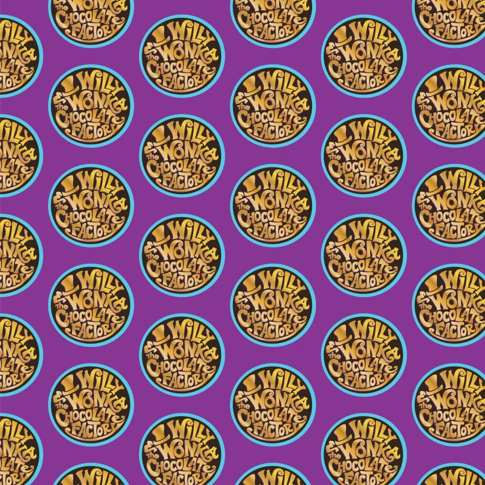Willy Wonka and the Chocolate Factory Logo Premium Roll Gift Wrap Wrapping Paper