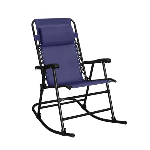 Amazon Basics Foldable Rocking Chair - Blue