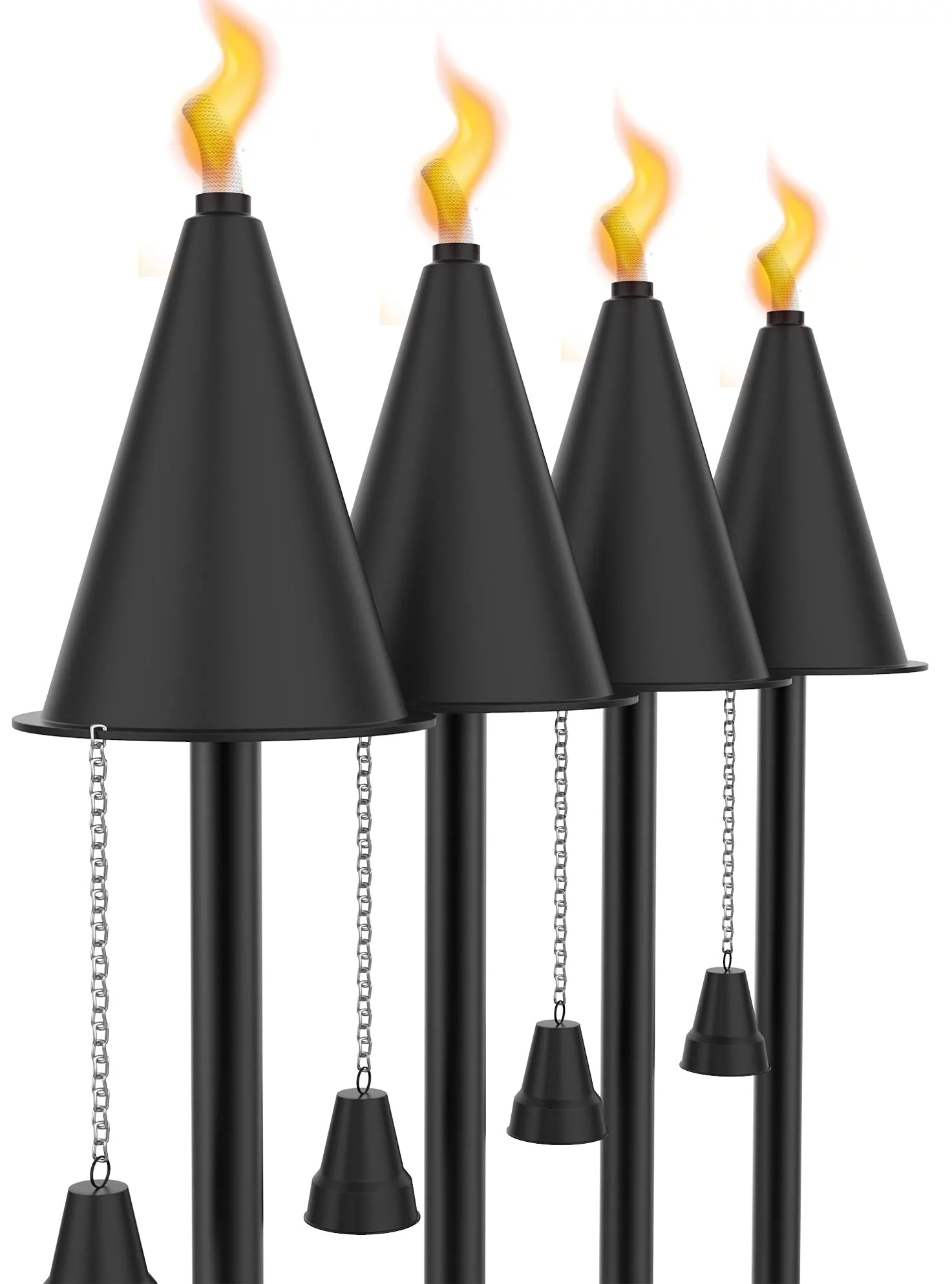 Legends Direct Set of 4, Hawaiian Series Premium Metal Torch, 53