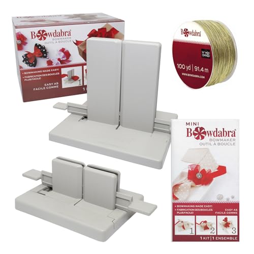 Bowdabra Combo, Bow Maker, Mini Bow Maker and 100 yd Gold Wire