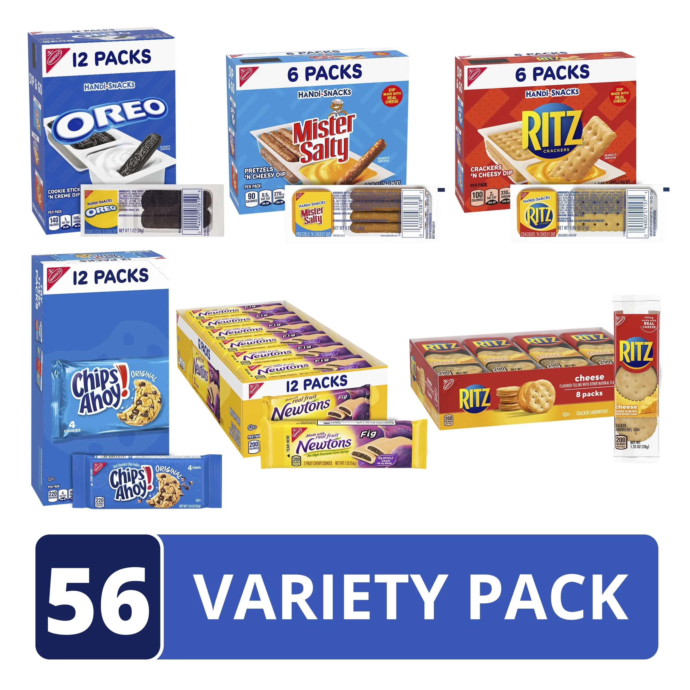 Nabisco Ultimate Sweet and Salty Snack Variety Pack, 56 Snack Packs