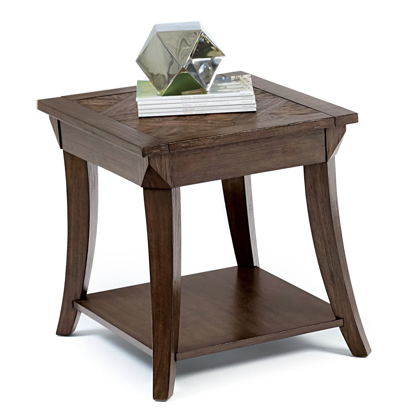 Progressive Furniture Appeal l Wood End Table in Dark Poplar Brown