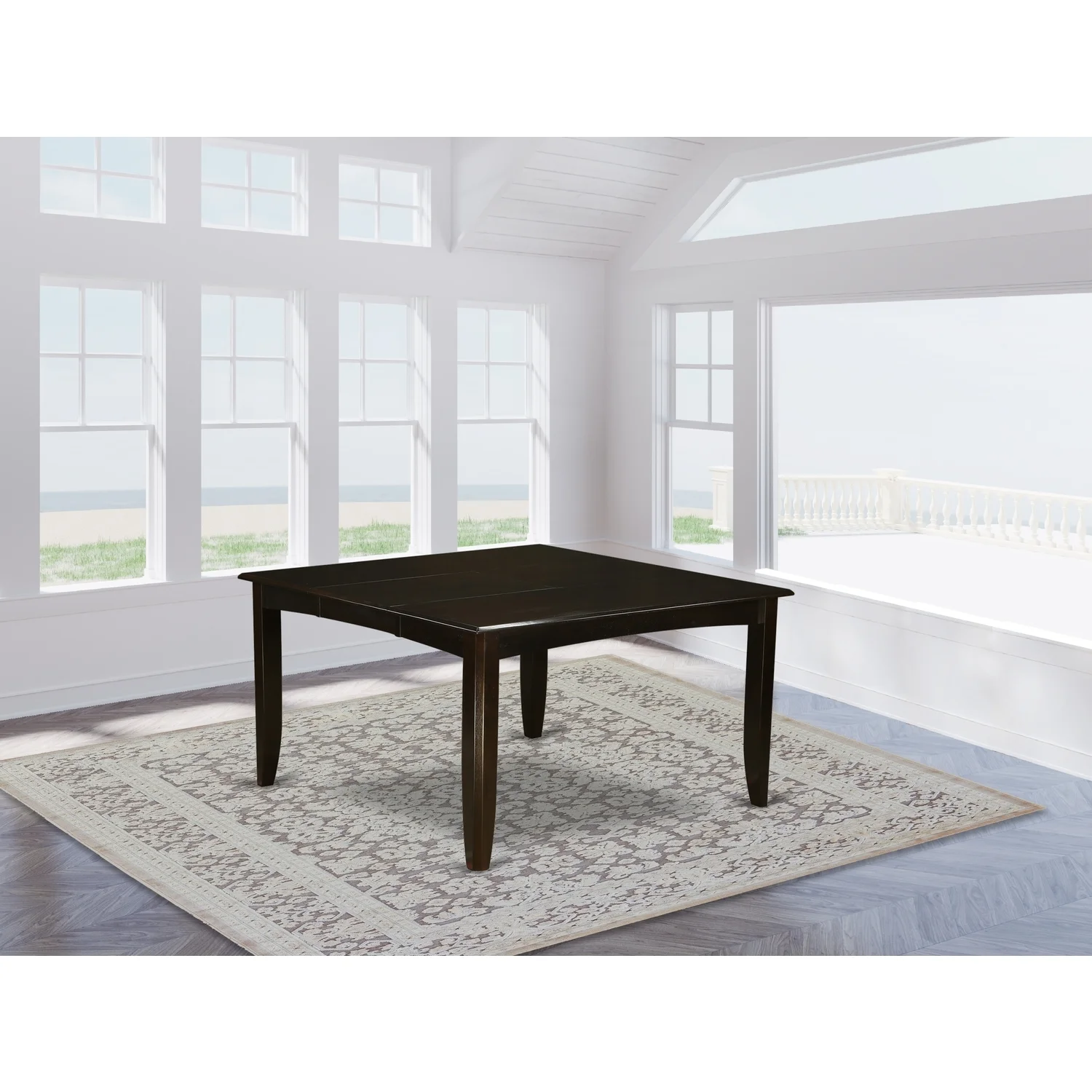 HomeStock Coastal Craftsman Square Table With 18