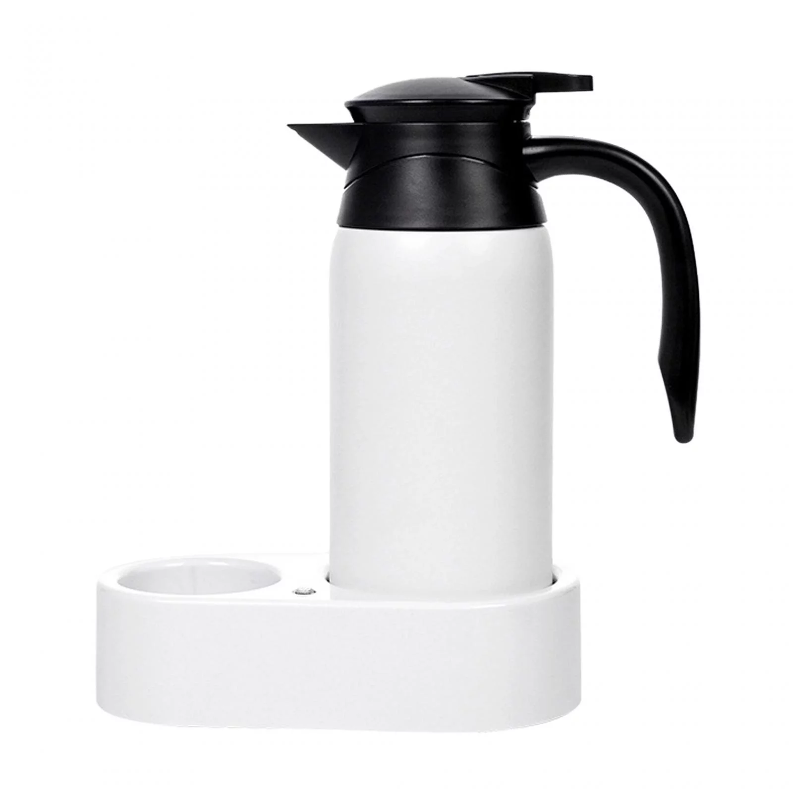12V 24V 800ml Car Kettle Electric Water Kettle Car Teapot Durable 304 Stainless Steel Large Capacity for Tea Coffee White Kettle