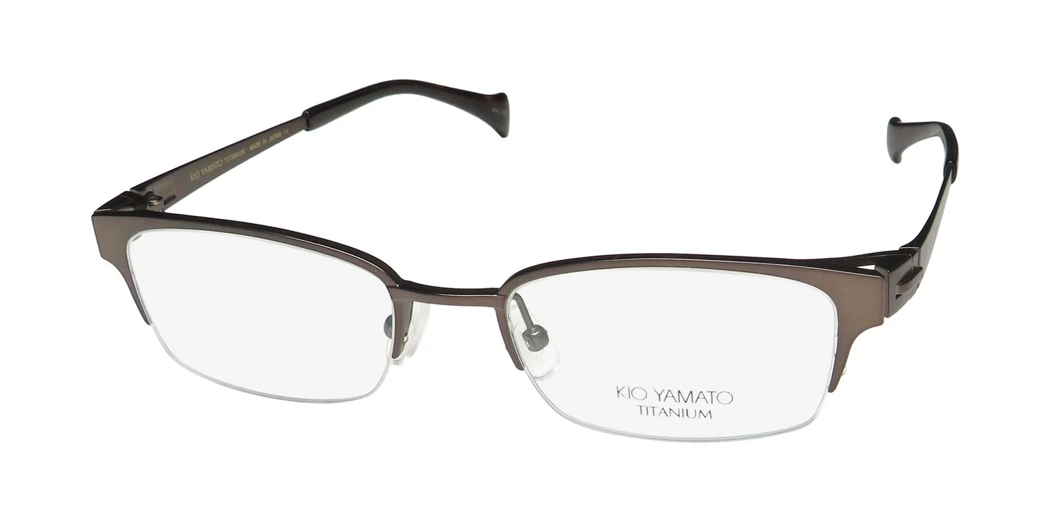 KIO YAMATO KT-402 TITANIUM HALF-RIMLESS IMPORTED DESIGNER EYEGLASS FRAME/GLASSES