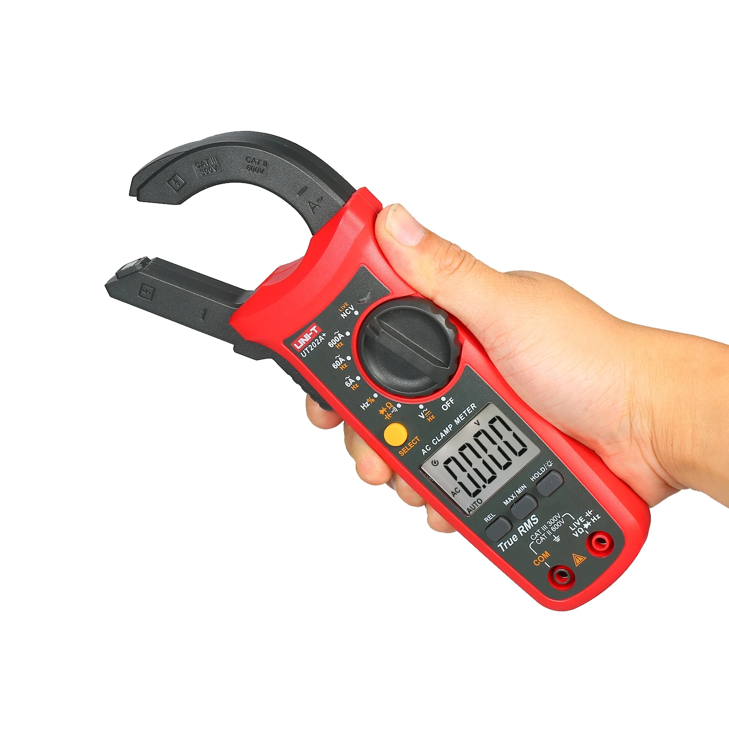 Uni-T Ut202A+ 6000 Counts Digital Clamp Meter True Rms Multimeter Clamp Ammeter Voltage Meter Ncv Test Universal Meter Tester Ac Current Clamp Tester Measuring Relative Value Capacitance Fre