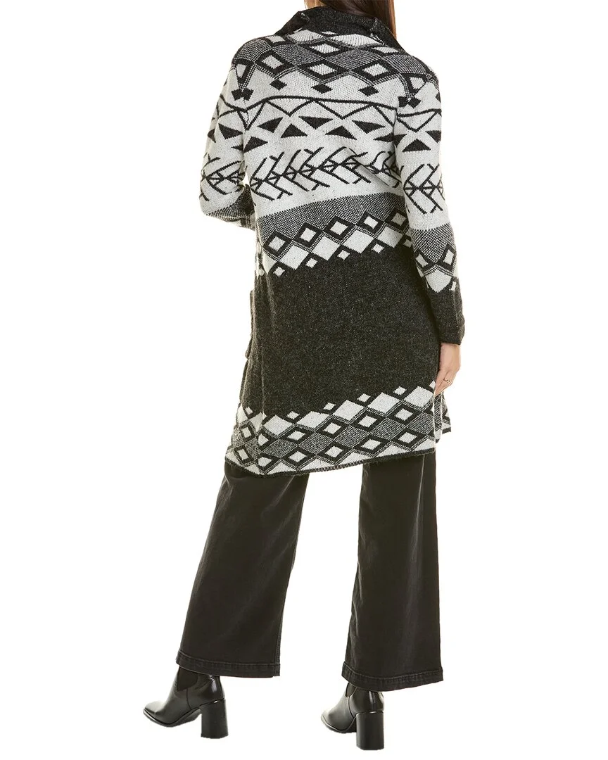 Joseph A. womens  Cardigan Coat, M, Black