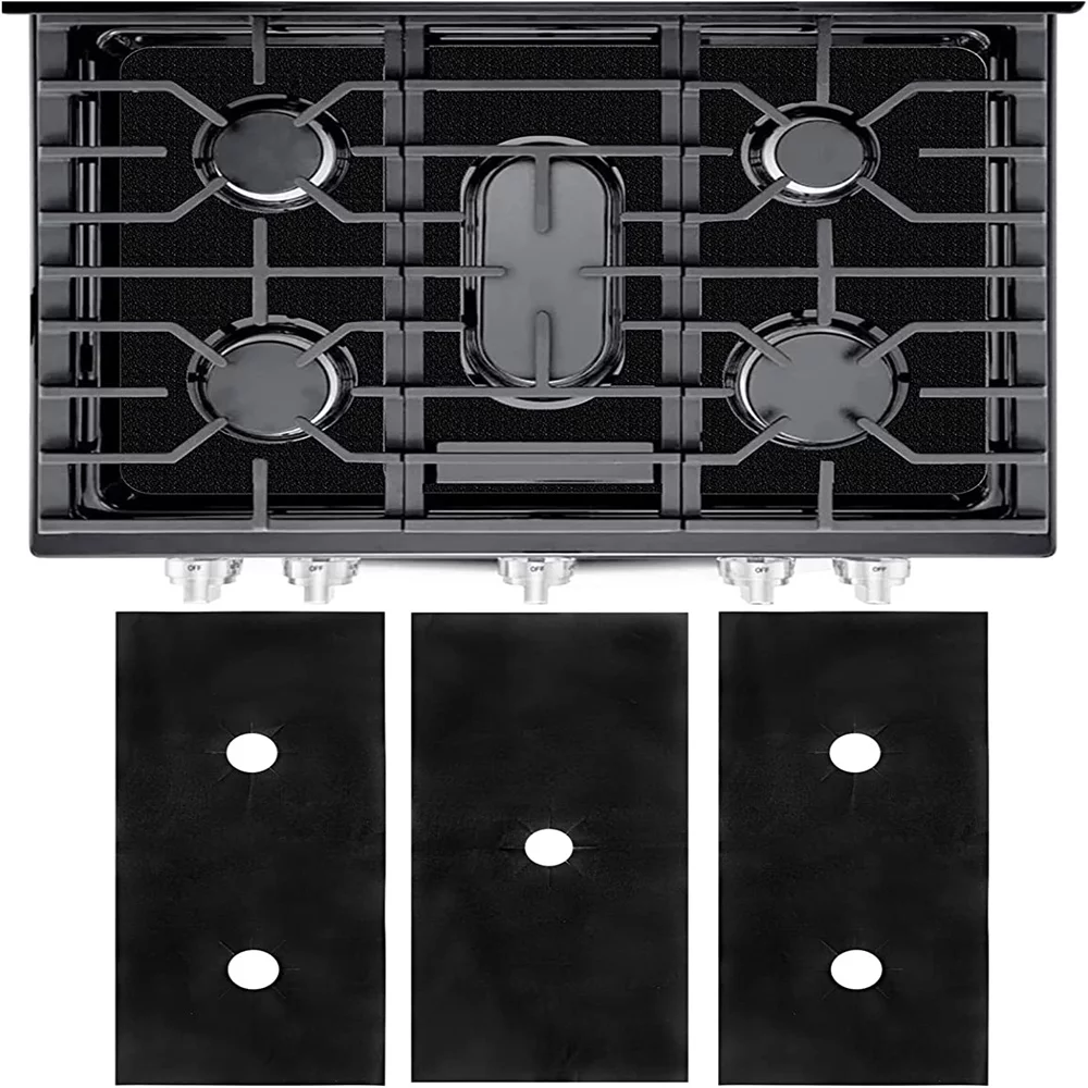 Jinyi 3pcs For Gas Range Stove Top Burner Protectors Stove Covers Guard Heat Resistant Oil Proof