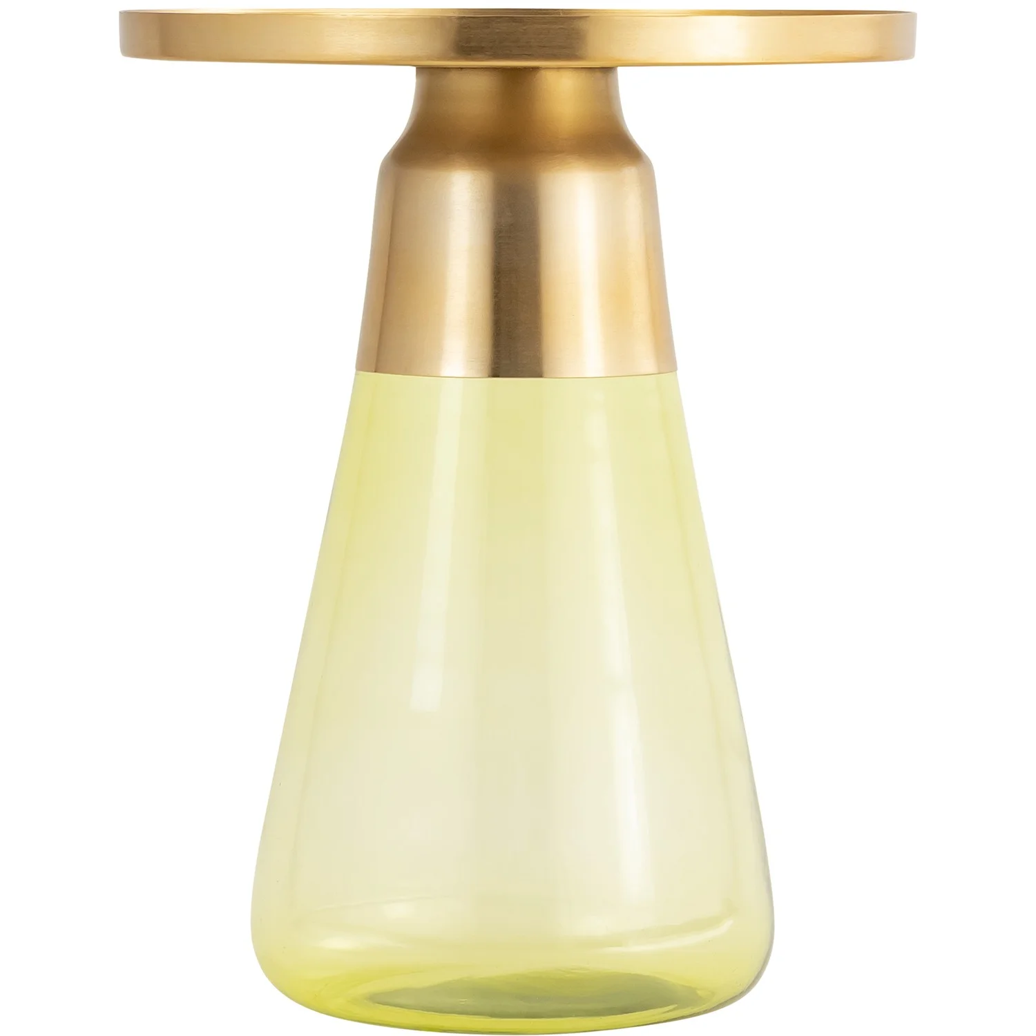 Albany Living ET208 Glass based Side Table with golden top in Green