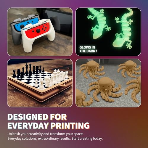 OVERTURE PLA Filament 1.75mm PLA 3D Printer Filament, 2kg Cardboard Spool (4.4lbs), Dimensional Accuracy +/- 0.02mm, Fit Most FDM Printer (Black 2-Pack)