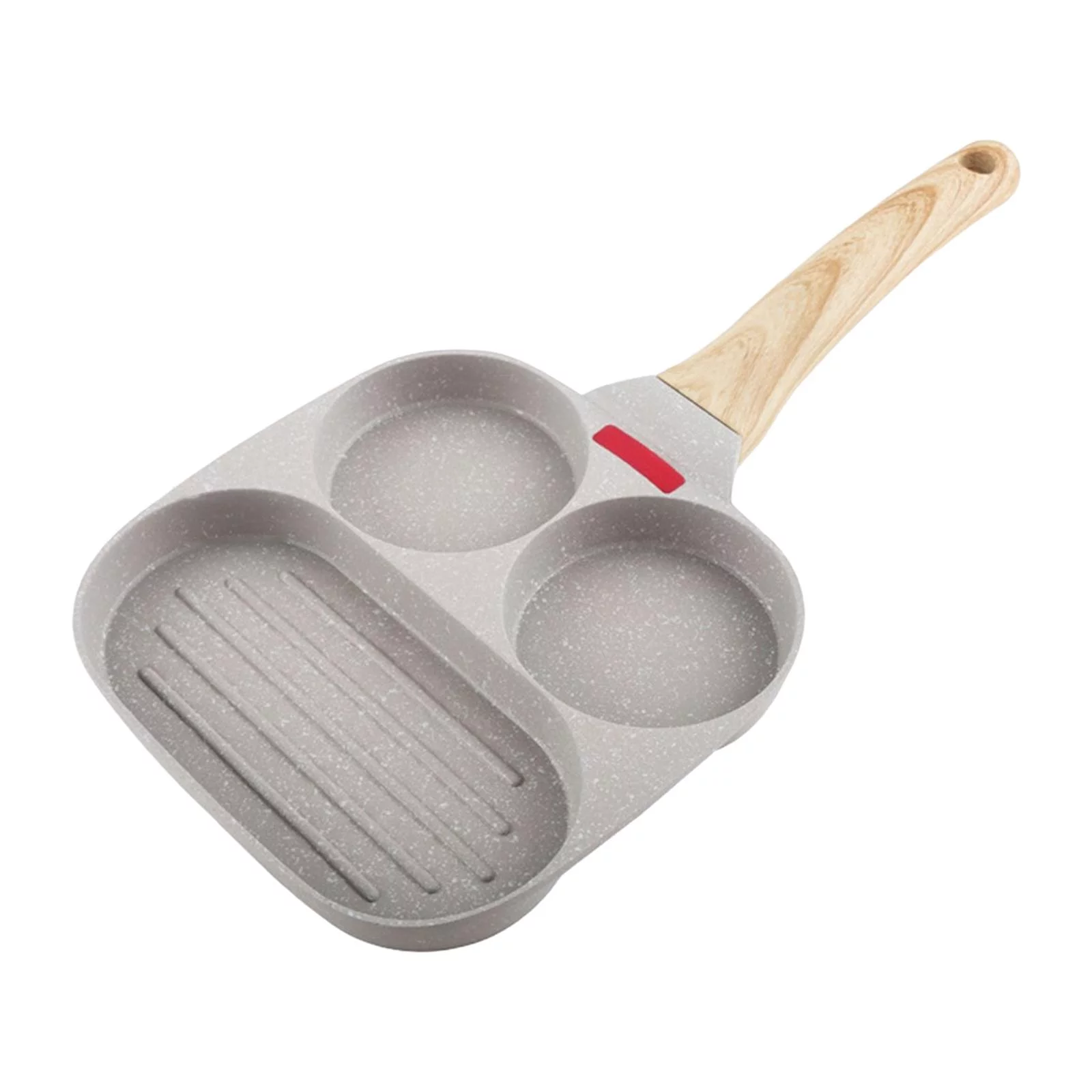 Easy Care Nonstick Cookware Fried Egg Pan Cooker Pan Multipurpose 2 Holes Steak Pan, Sandwich Maker, Pancake Pan Omelet Pan for Outdoor Sausage Home Restaurant Cookware
