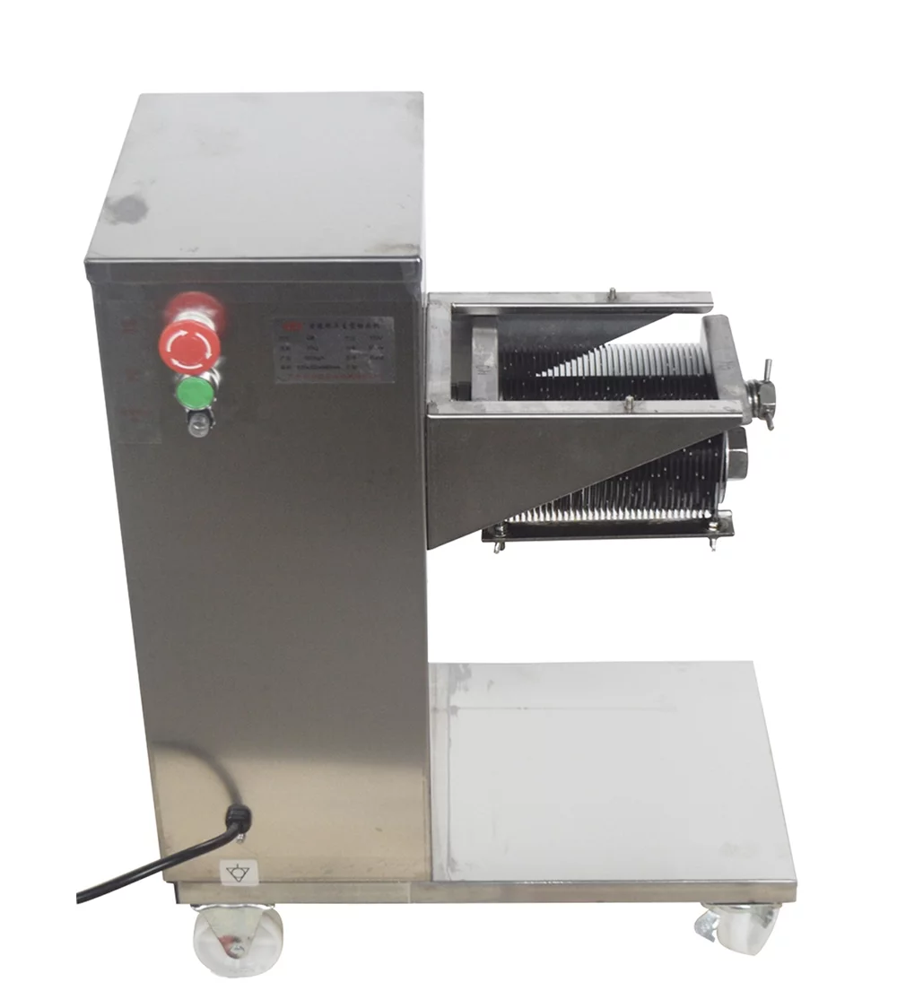 INTBUYING Commercial Meat Slicer Machine 3mm Blade Stainless Steel Meat Cutter