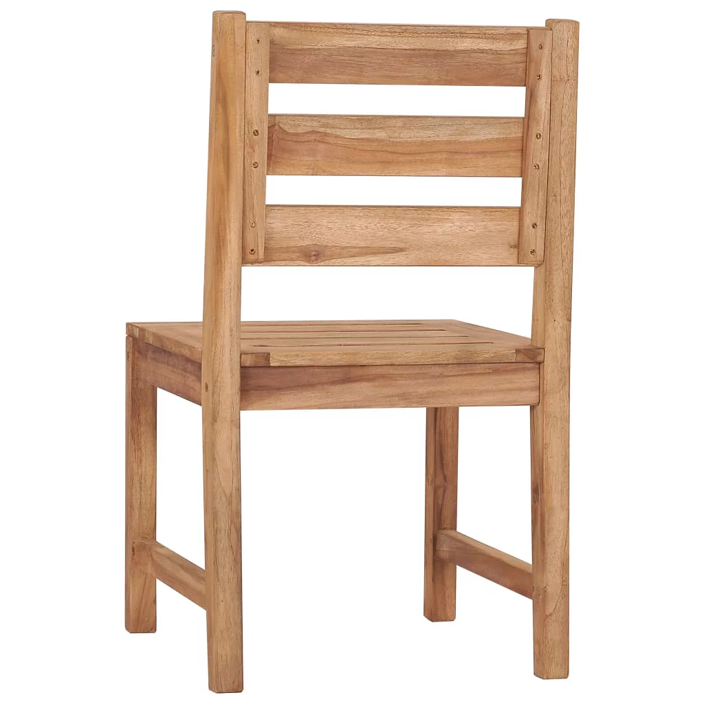 Walmeck Patio Chairs 2 pcs Solid Teak Wood