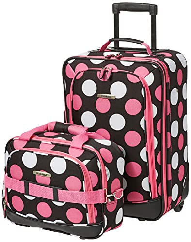 Rockland Fashion Expandable Softside Upright Luggage Set, Charcoal, 2-Piece (14/19)