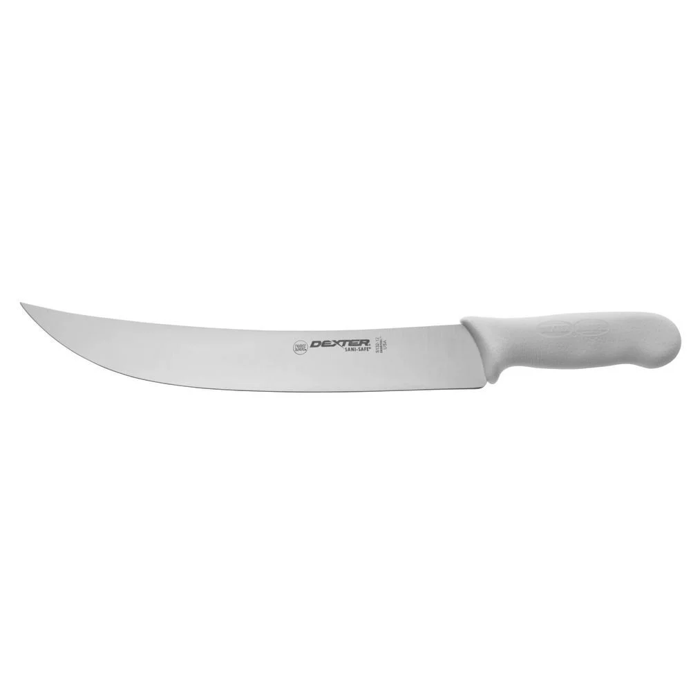 Dexter Sani-Safe® Stainless Steel Steak Knife with White Polypropylene Handle - 12