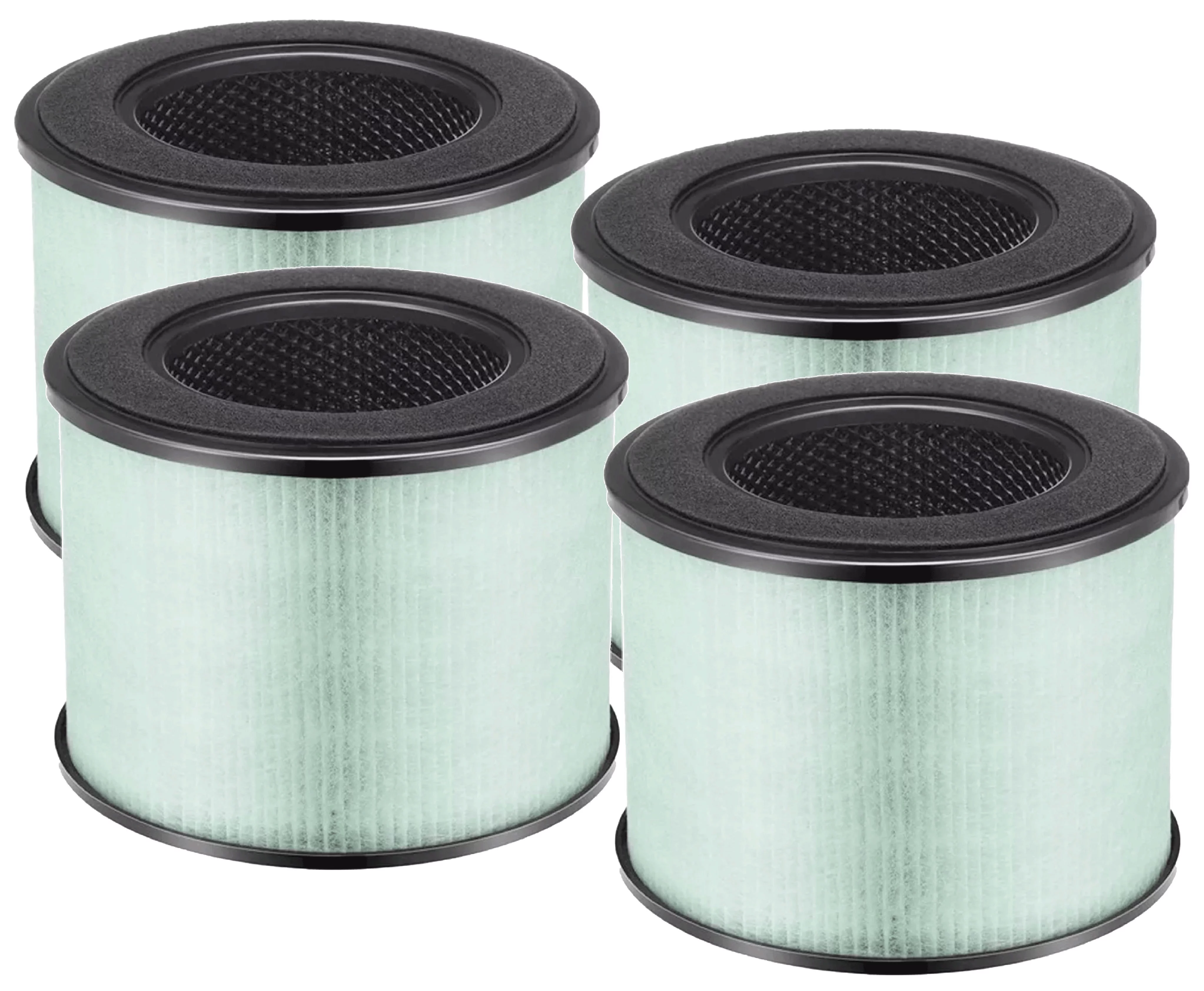 Nispira BS-08 3-in-1 HEPA Air Filter Replacement Compatible with Partu BS-08 Air Purifier, 4 Packs (NOT FOR BS-03)