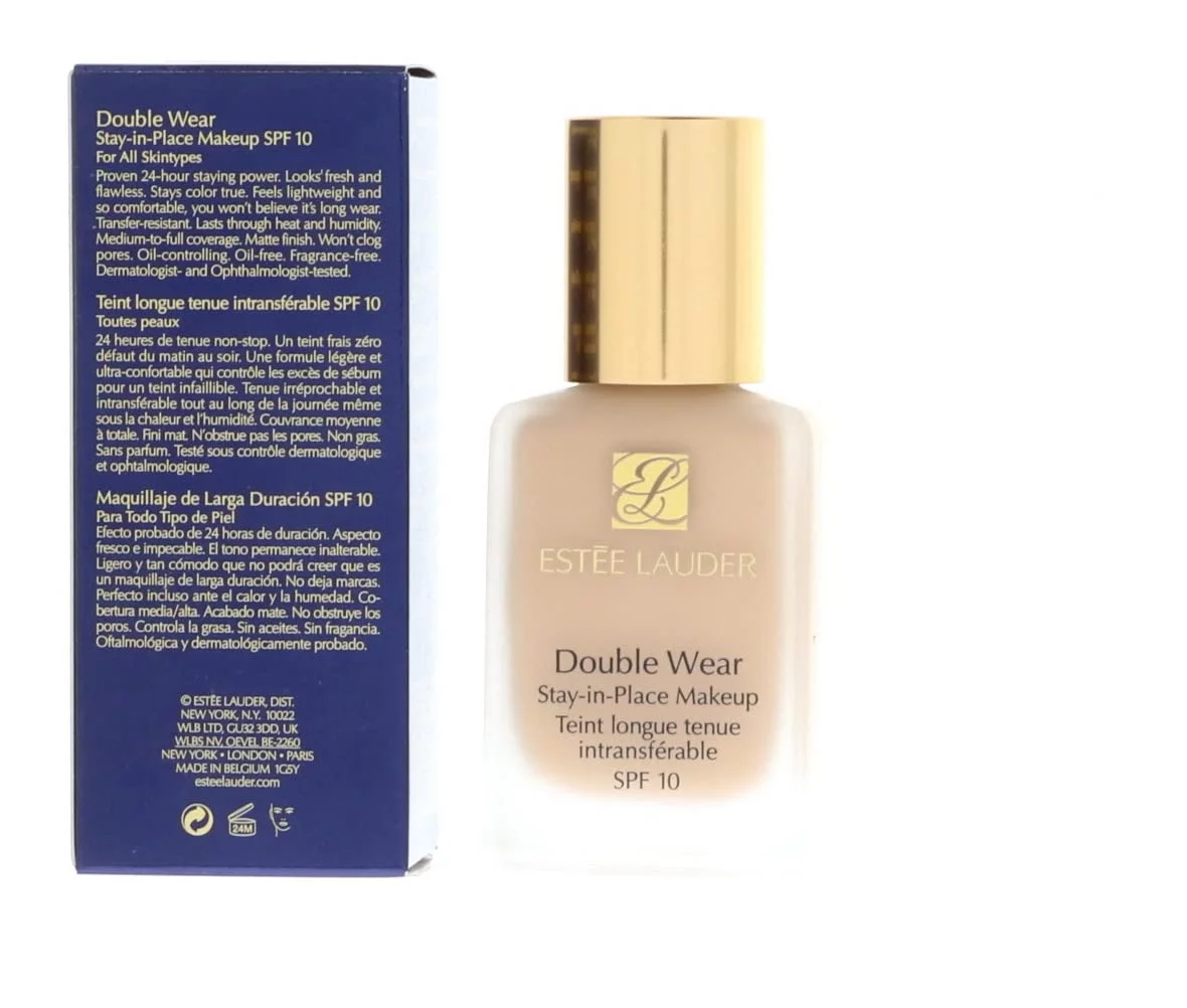 Flawless All-Day Coverage: Estee Lauder Double Wear Stay-In-Place Makeup in 1W2 Sand