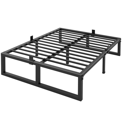 Full Size Bed Frame, 14 Inch Heavy Duty Support 3500 lbs Metal Platform, No Box Spring Needed/Noise Free/Non-Slip/Steel Slat Support/Easy Assembly